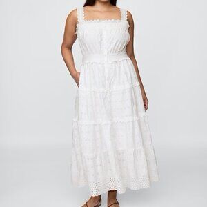 New Unworn Gap × DÔEN Eyelet Midi Dress